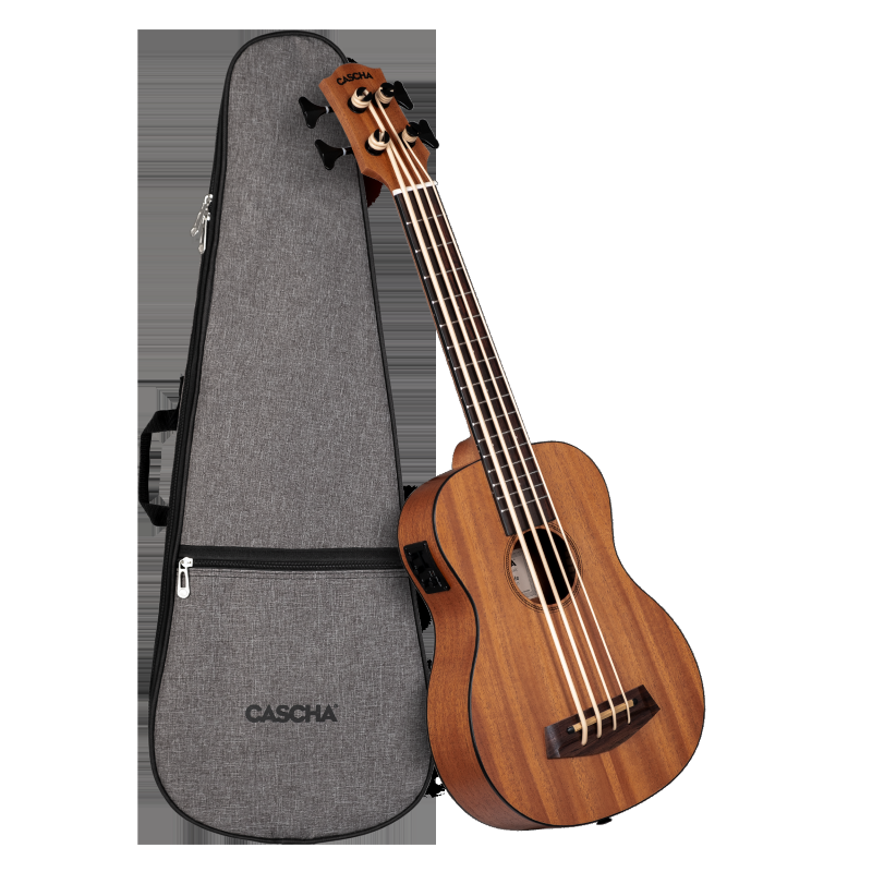 Cascha HH-2175 Bass Ukulele Mahogany (incl. Bag)