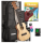 Cascha HH-2152 Concert Ukulele Spruce Solid Top Set (incl. 4 languages Method (DE/EN/FR/ES), Bag padded, 3 Picks, Tuner, Top: Spruce)