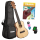 Cascha HH-2152 Concert Ukulele Spruce Solid Top Set (incl. 4 languages Method (DE/EN/FR/ES), Bag padded, 3 Picks, Tuner, Top: Spruce)