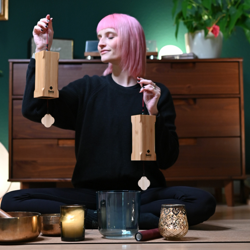 Sela SEV-WA Venti Chimes Water (D, F, A, G), Bamboo, incl. Bag