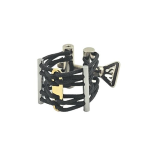 SCV Legatura Fusion per Sax Alto e Clarinetto Sib Brass Nickel Plated Nero