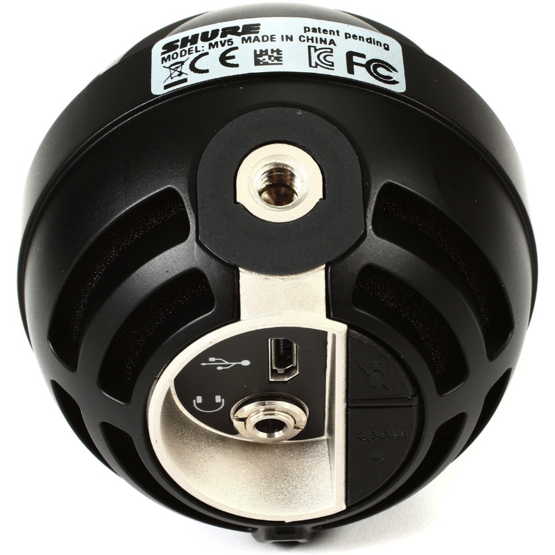 Shure MV5B Microfono per Broadcast Cardioide USB a Condensatore