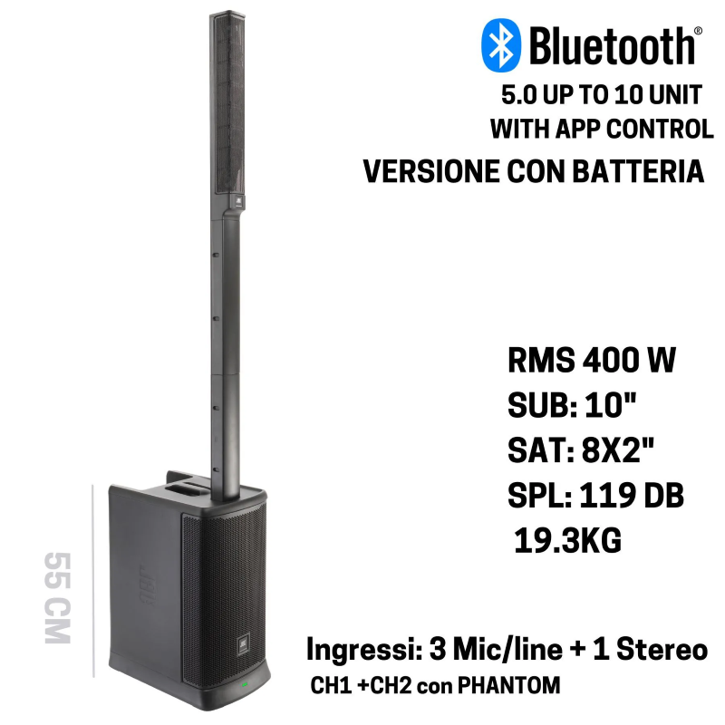 JBL EON ONE MK2 nero con batteria ricaricabile