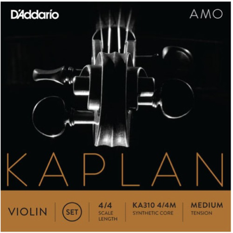 D'Addario Kaplan KA310 Amo Violin String Set, 4/4 Medium Tension