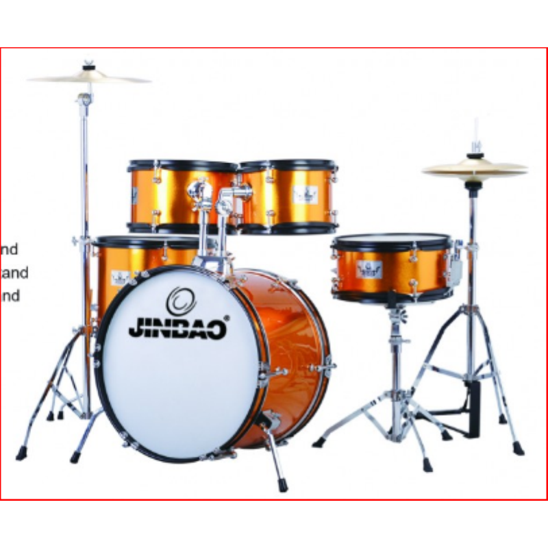 Batteria Junior Acustica Rossa per Bambini 5 pz.completa di piatti OYSTER J1049A