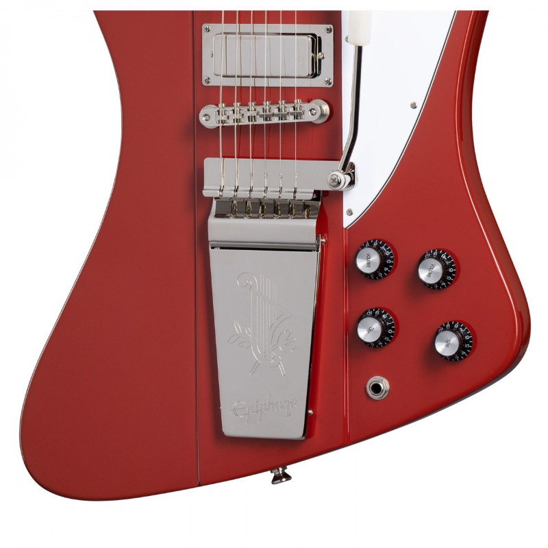 Epiphone 1963 Firebird V; Maestro Vibrola (Incl. Hard Case) Ember Red EIGC63FB5EMRNM1
