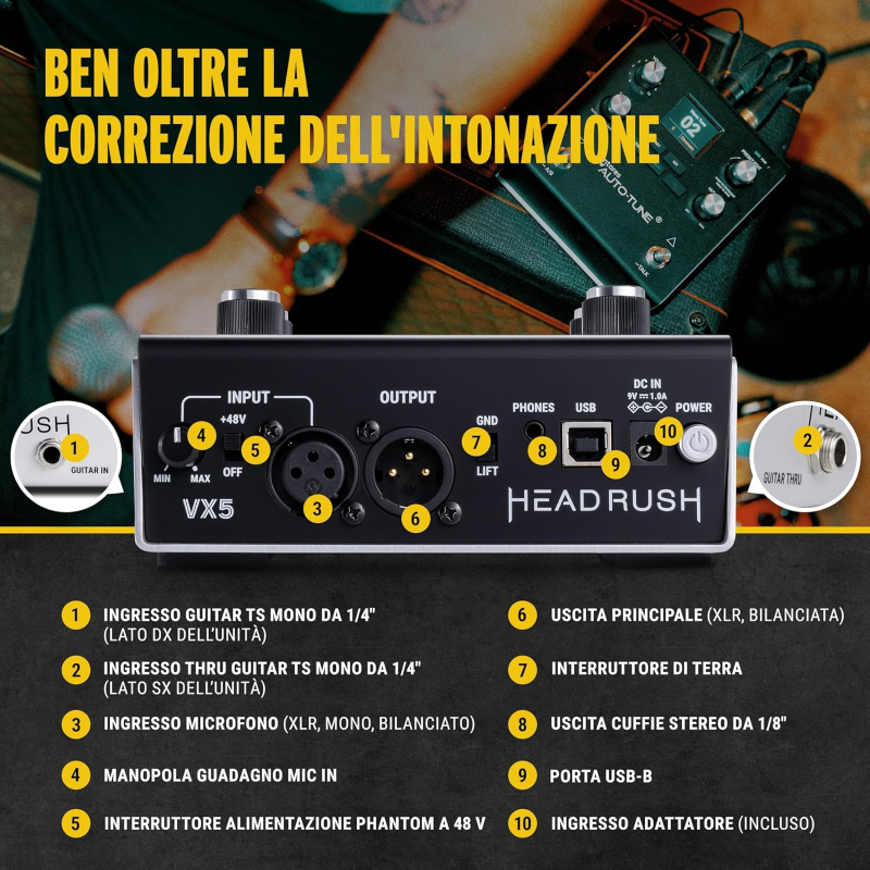 HeadRush VX5 Effetto a Pedale con AutoTune