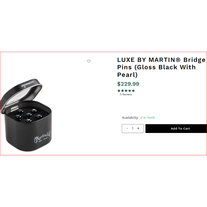 Martin & Co. 18APP0005 Liquidmetal Bridge Pin, Turkish Emery/Dark Gray