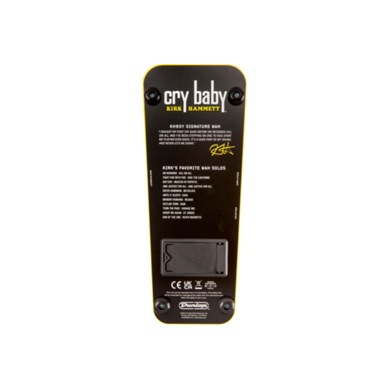Dunlop KH95Y Kirk Hammett Cry Baby Wah Yellow Sparkle Edition