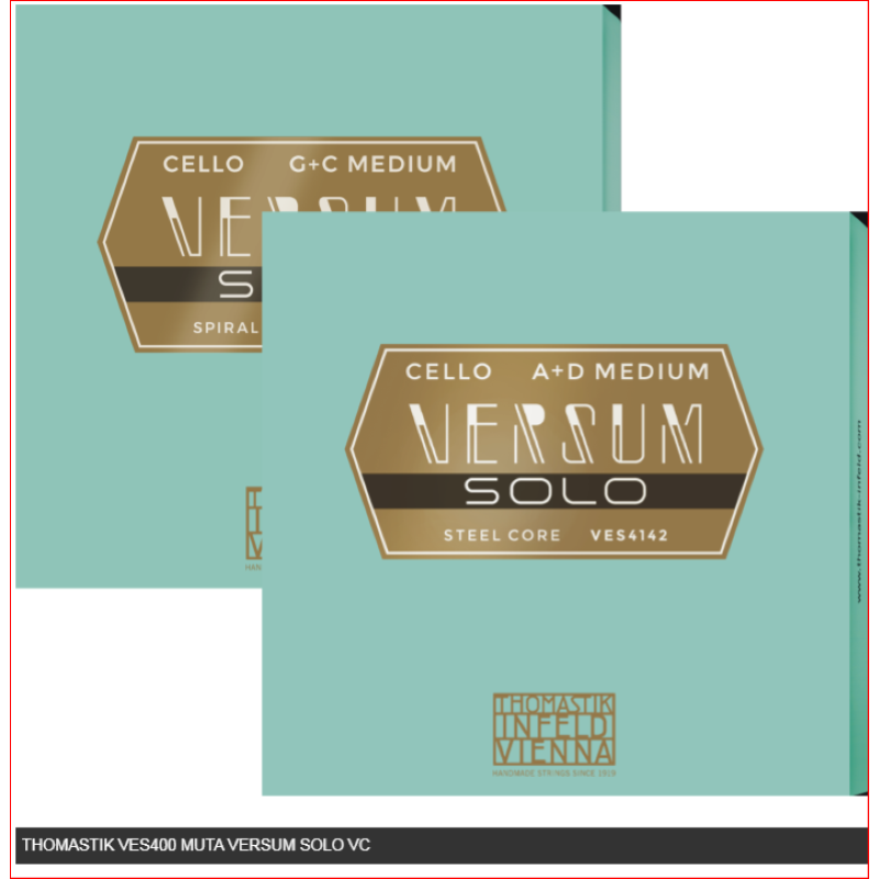 Thomastik VES400 Corde per violoncello Versum "SOLO"