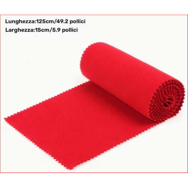 Copritastiera Piano in Panno Rosso cm.125x15