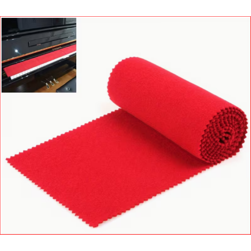 Copritastiera Piano in Panno Rosso cm.125x15