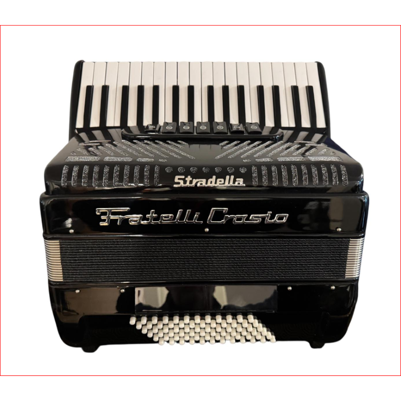 Fisarmonica Crosio 72 Bassi 34 Tasti 7+2 Registri Nera