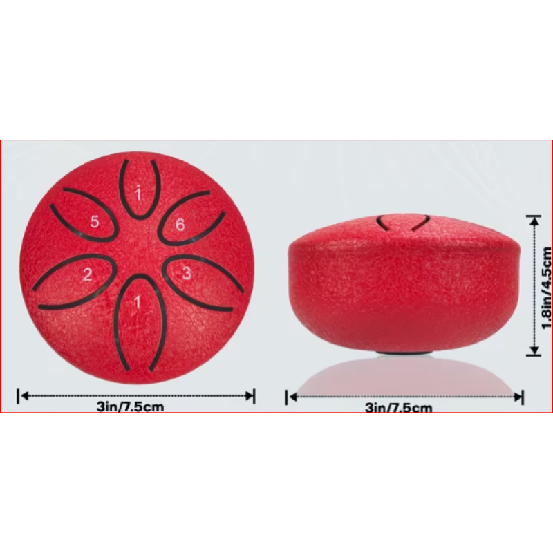 Hand Pan OYSTER 6 note Tongue 3" cm.7.5x4.5