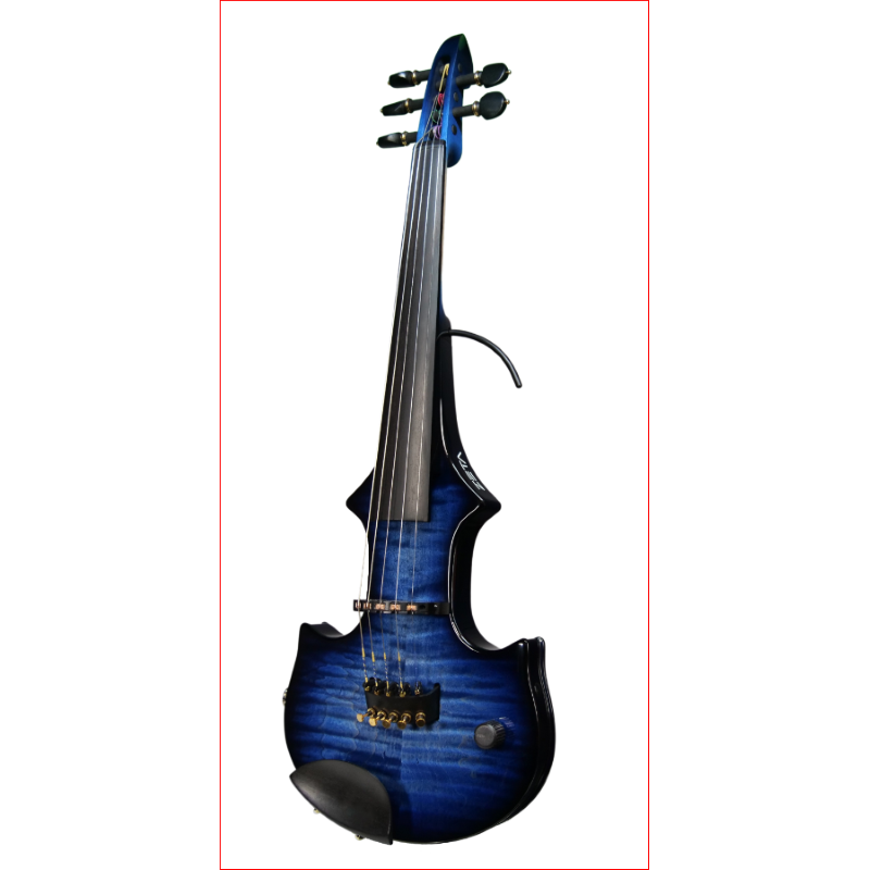 Zeta JV45 Flame MP Top, Jazz Fusion  violino elettrico 5 corde Trans Blue