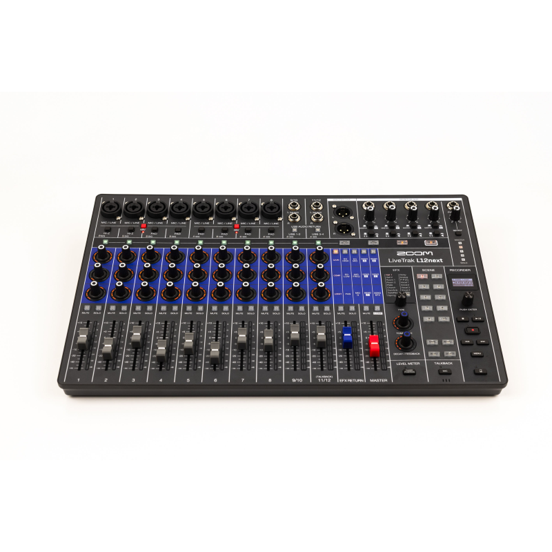 Zoom L12next Mixer digitale 12 canali, recorder, interfaccia audio e superficie di controllo
