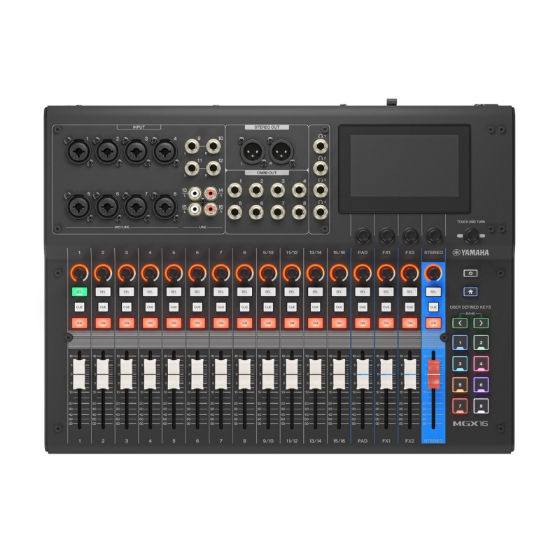Yamaha MGX16V B Mixer 22 Canali con Registratore Multitraccia e ingresso HDMI