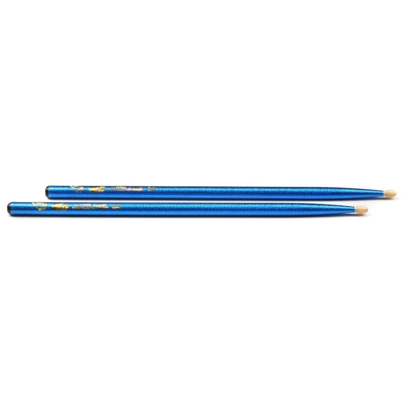 Vater VCB5A ''Color Wrap Los Angeles 5A Blue Sparkle Wood'' - L: 16'' | 40.64cm D: 0.570'' | 1.45cm - American Hickory