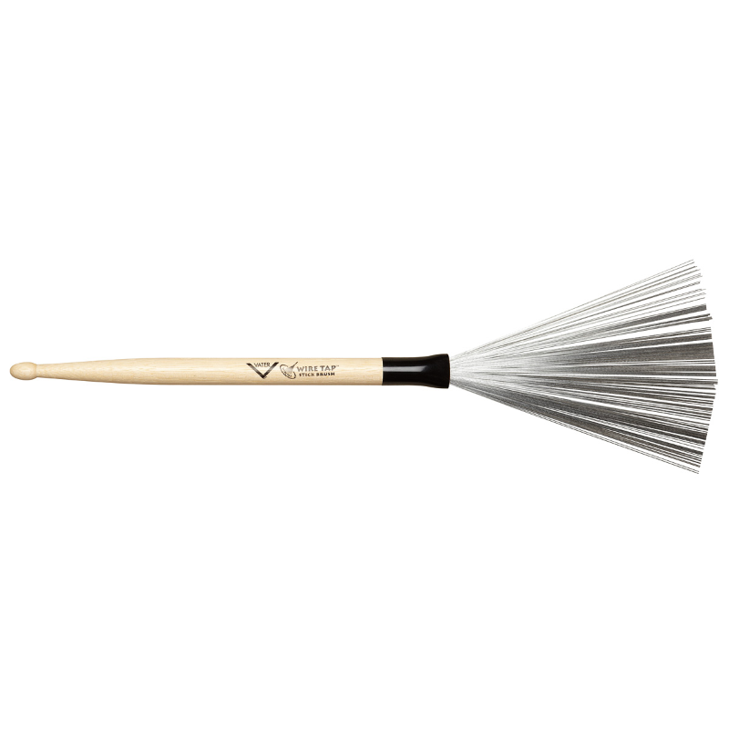 Vater VWTD ''Drumstick Wire Brush'' - Bacchetta 5A in Hickory con spazzola in acciaio intergrata non retraibile