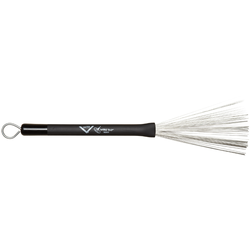 Vater VWTHW ''Heavy Wire Brush'' - Manico rivestito in gomma/Setole in acciaio retraibili tramite asta
