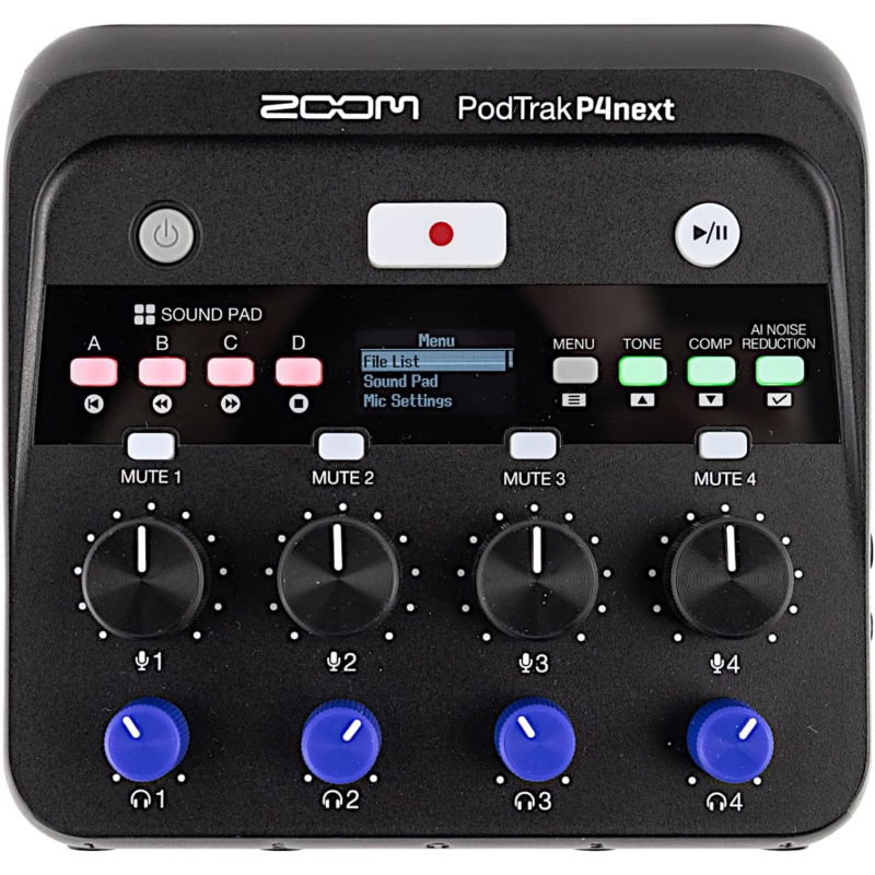 Zoom PodTrak P4next Registratore Digitale da Studio per Podcast
