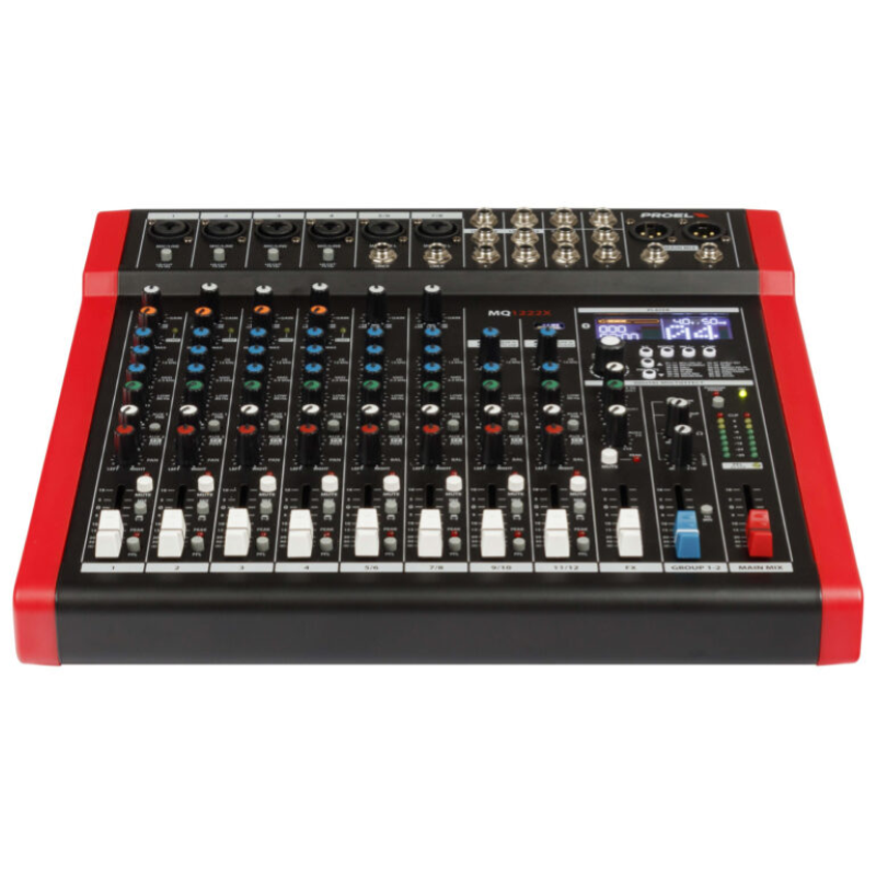 PROEL MQ1222X Mixer Compatto a 12 canali con effetto, USB e BT
