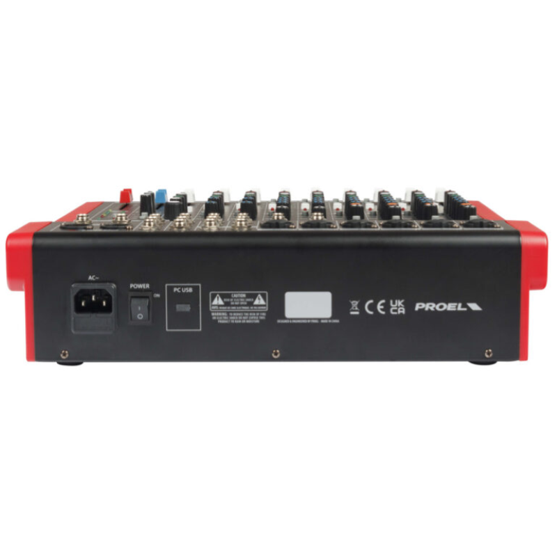 PROEL MQ1222X Mixer Compatto a 12 canali con effetto, USB e BT