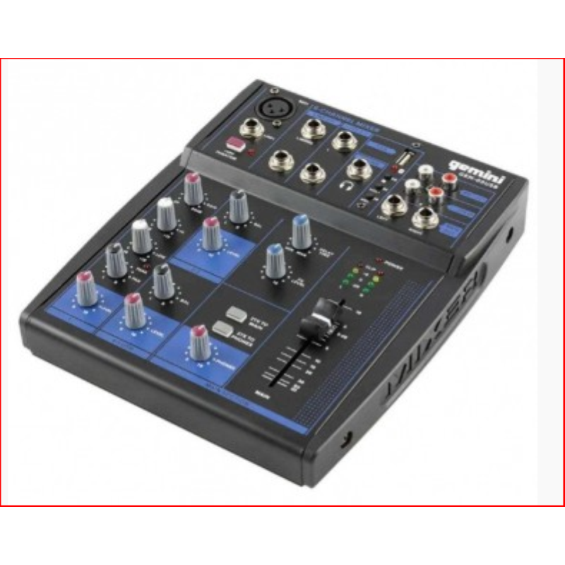 Gemini GEM05 USB Mixer Audio Bluetooth USB 5 Canali