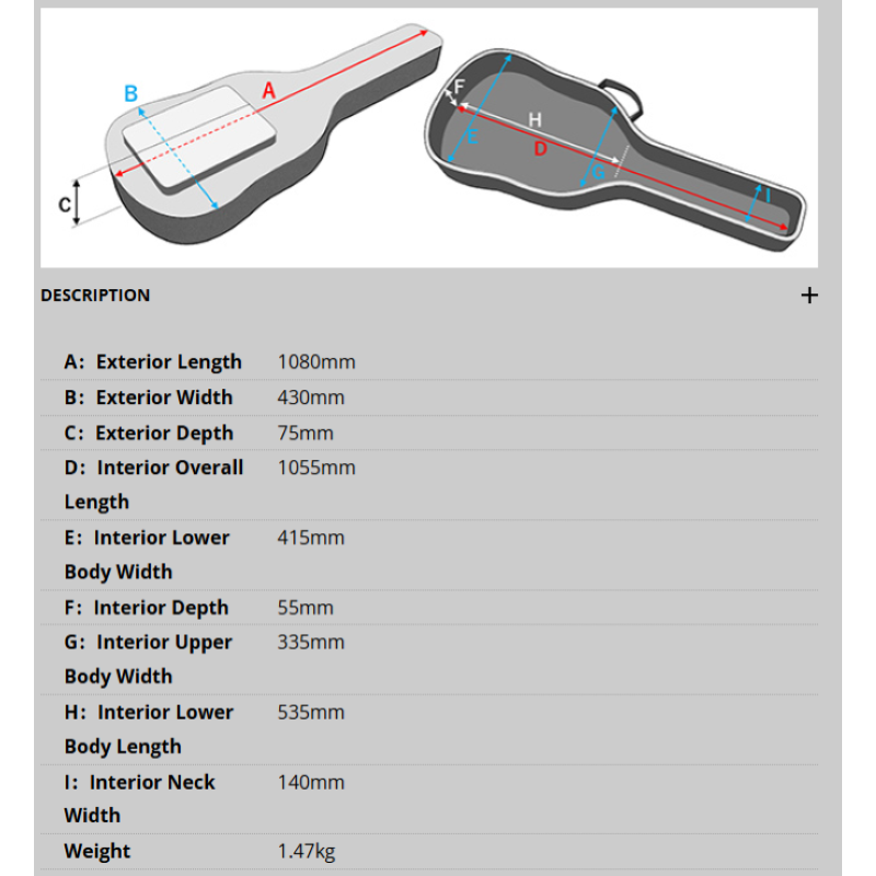 Ibanez IGB571-LT Borsa Imbottira per chitarra elettrica Light Teal 