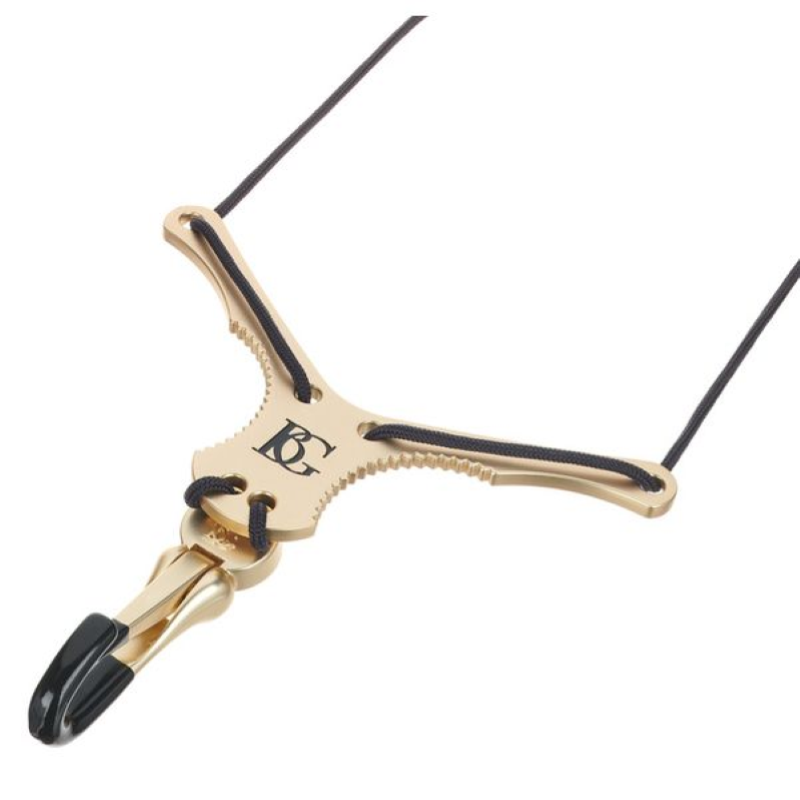 BG S20YMSH Collarino in Pelle con Distanziatore per Sax Alto, Tenore e Soprano Nero