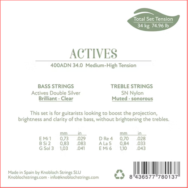 KNOBLOCH Actives SN 400ADN Medium Hight Tension 34 MH