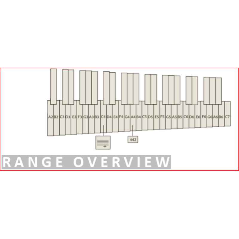 VANCORE Marimba PSM 1001 A2-C7 Padouk 4.3 ottave, mm.65-40