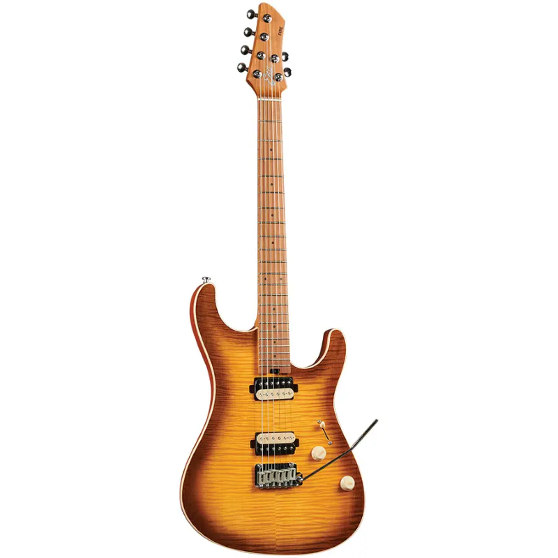 Eko Guitars Fire 401 Aurora Flamed Amber Burst