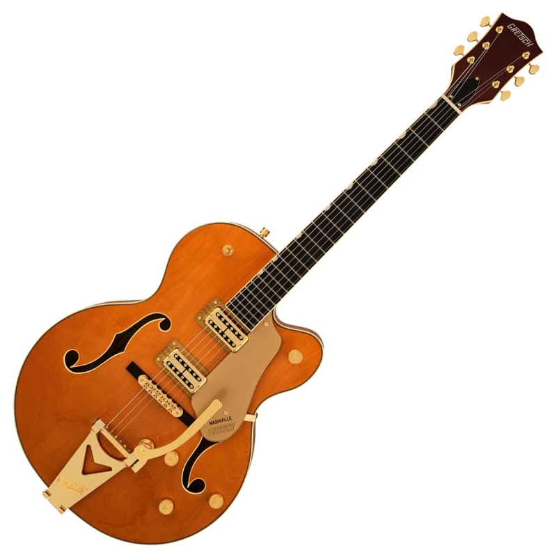Gretsch Synchromatic™ Nashville™ Hollow Body Single-Cut with Bigsby®, Ebony Fingerboard, 50's Orange Stain