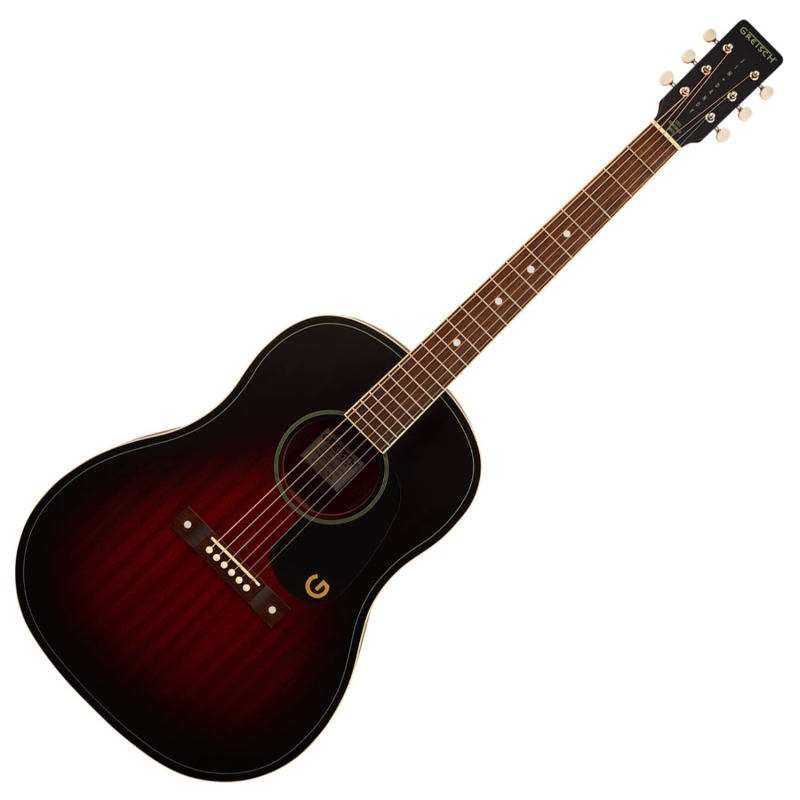 Gretsch Jim Dandy™ Dreadnought, Walnut Fingerboard, Black Pickguard, Deep Cherry Burst