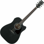 Ibanez AW1040CEWK Weathered Black Chitarra Semiacustica Dreadnought