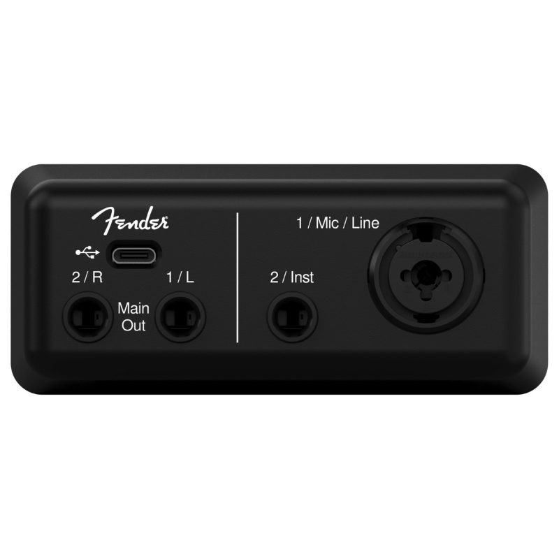 Fender AudioBox Go Black Interfaccia Audio USB C 2 In 2 Out