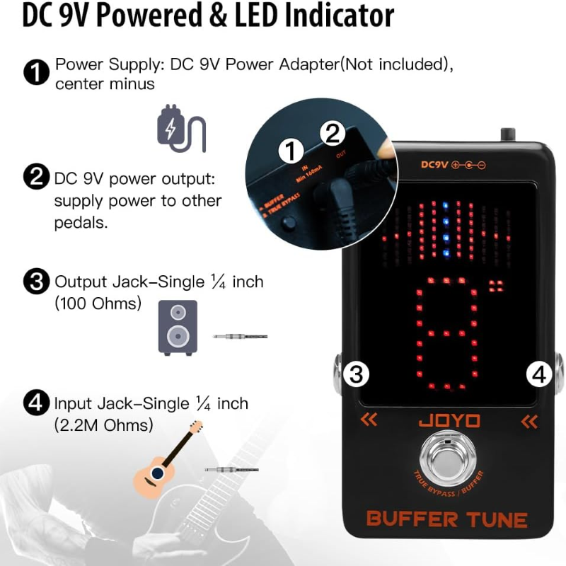JOYO JF-19 BUFFER TUNE Accordatore a pedale