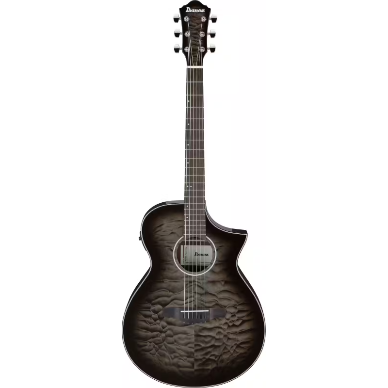 Ibanez AEWC16QATKH Transparent Black Sunburst Chitarra Acusitca