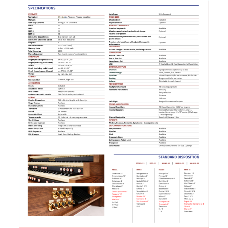 Viscount Maestro 65 Organo liturgico 3 manuali Rovere Scuro