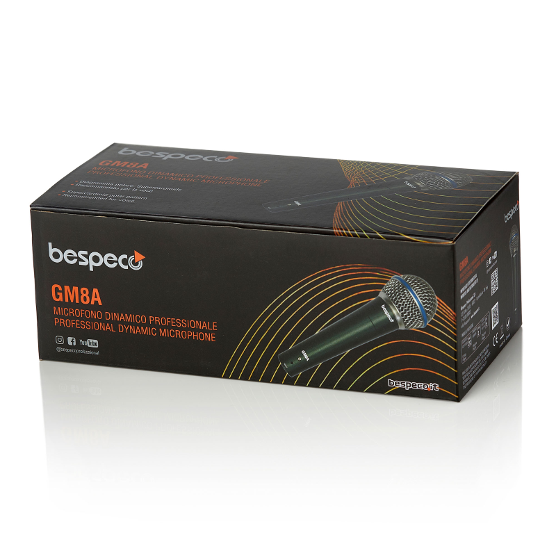 Bespeco GM8A Microfono Dinamico Supercardioide per Voce