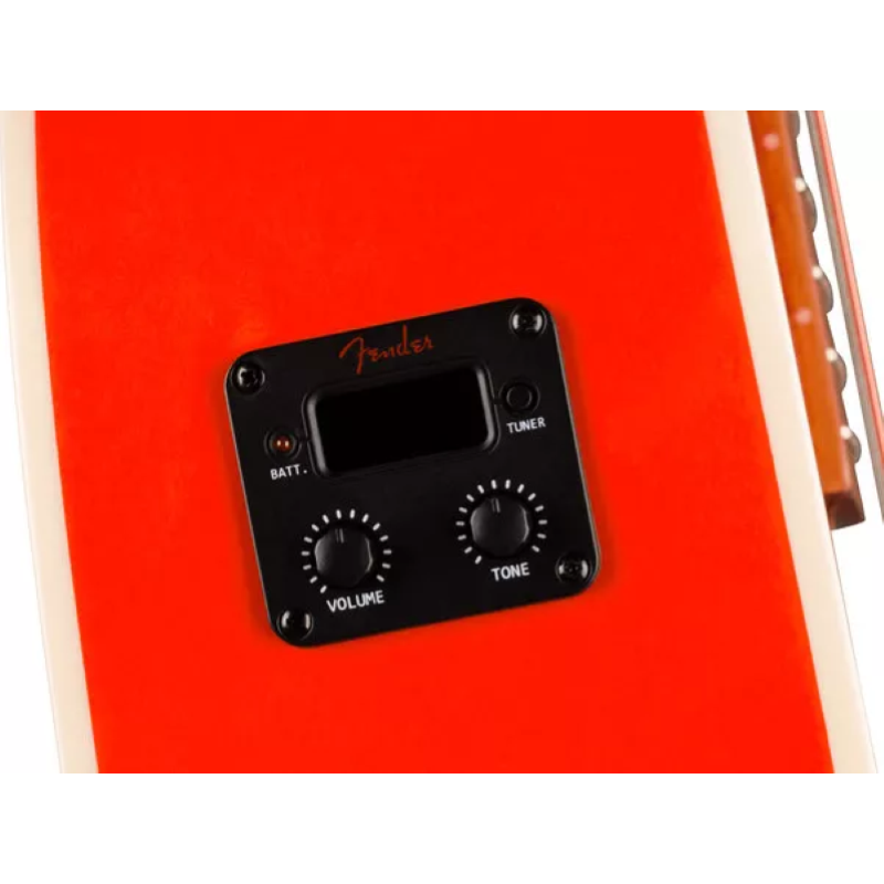 Fender California Standard Redondo™ CE, Spruce Top, Ivory Pickguard, Fiesta Red