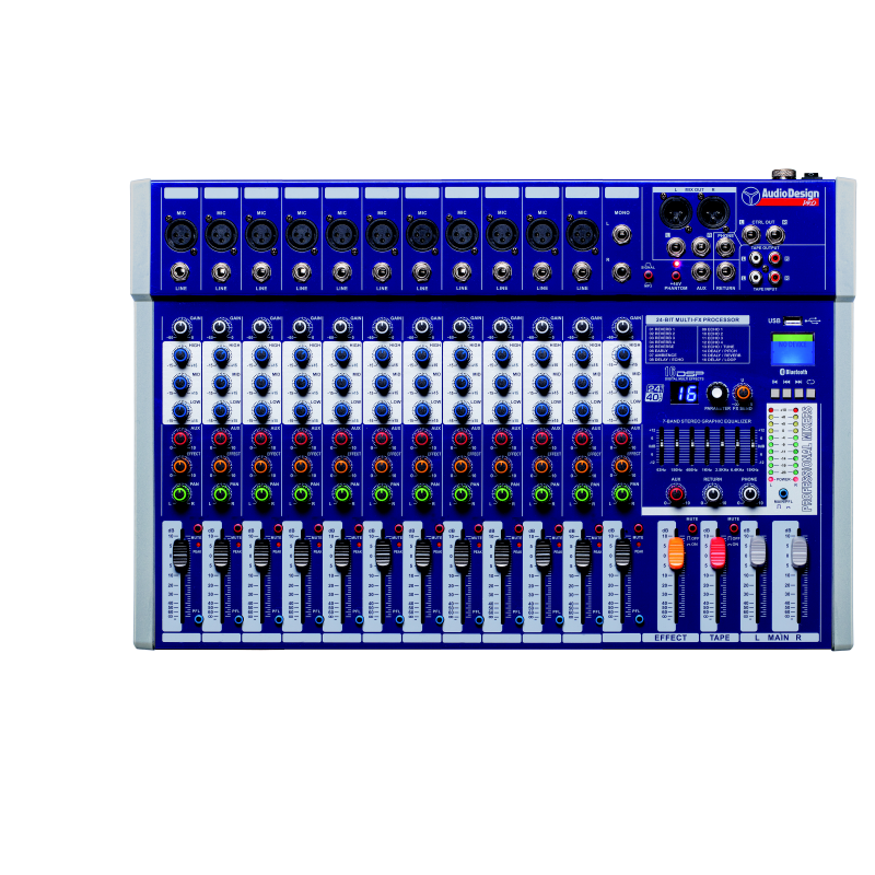 Audio Design PAMX2 1111 Mixer 11+1+1 canali + USB e BT 