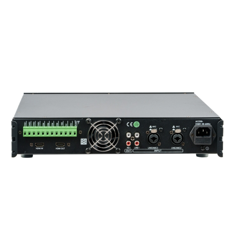 Audio Design PA 4A350HDMI-PH Amplificatore PA 8 Ohm 70/100 V a 4 zone con controllo volume 350 W Conn.HDMI Al.Phantom