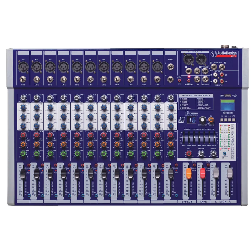 Audio Design PAMX2 1111 Mixer 11+1+1 canali + USB e BT 