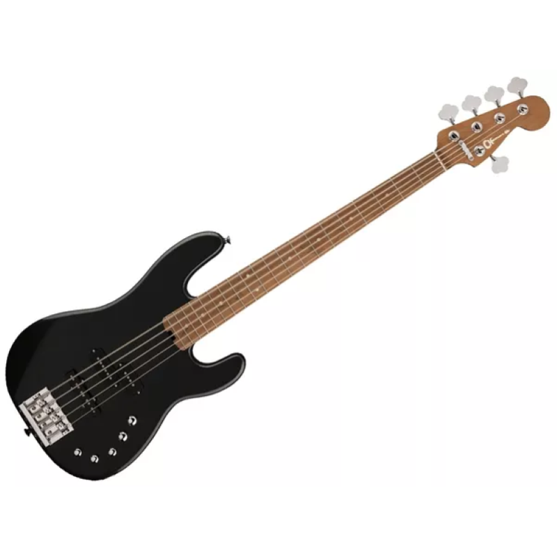 Charvel Pro-Mod San Dimas® Bass PJ V, Caramelized Maple Fingerboard, Metallic Black