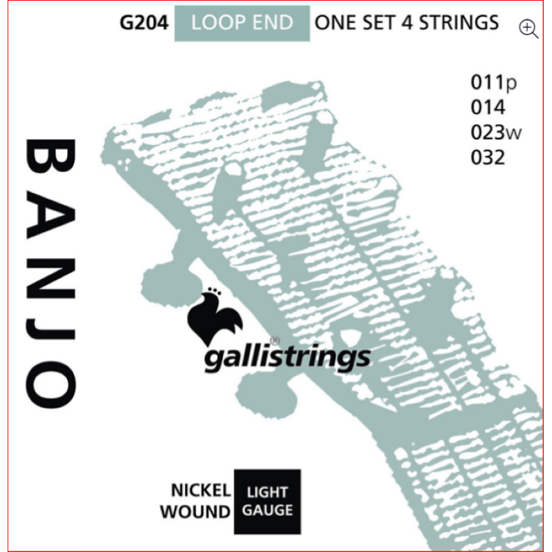 Galli G204 Muta Corde Banjo a 4 Corde Nickel