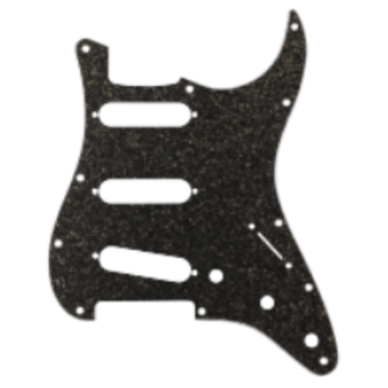 Fender Hybrid Glass/Glitter Stratocaster® S/S/S Pickguard, Dark Gray Sparkle