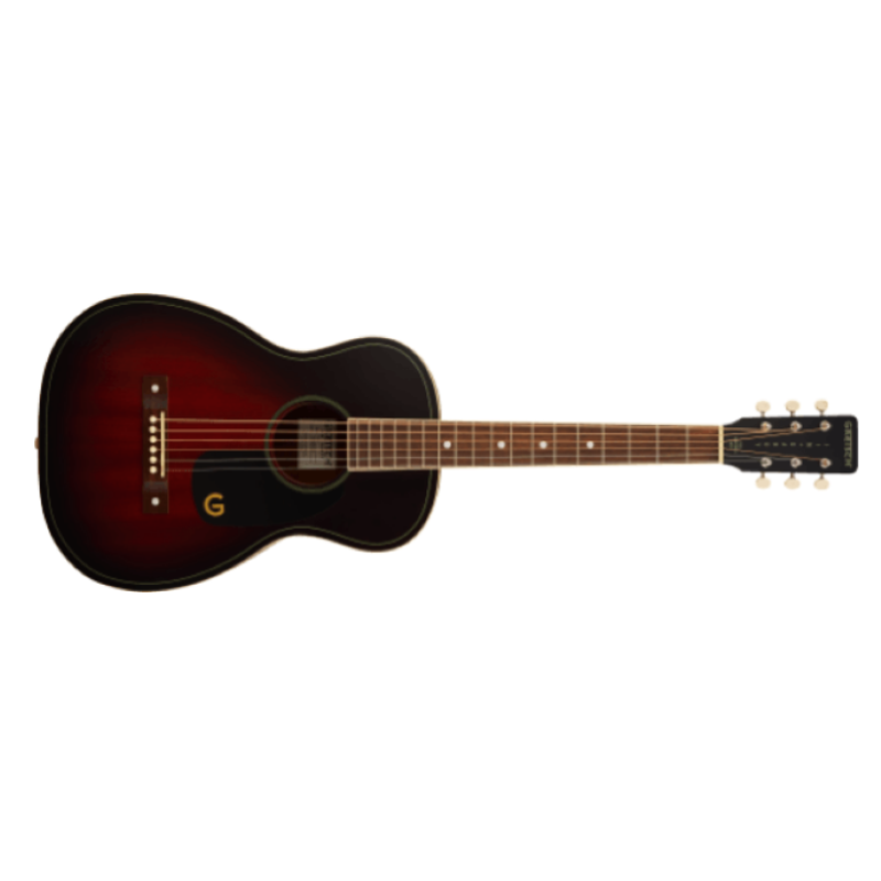 Gretsch Jim Dandy™ Parlor, Walnut Fingerboard, Black Pickguard, Deep Cherry Burst