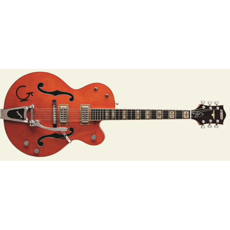 Gretsch G6120RHH Reverend Horton Heat Signature Hollow Body with Bigsby®, Ebony Fingerboard, Orange Stain, Lacquer